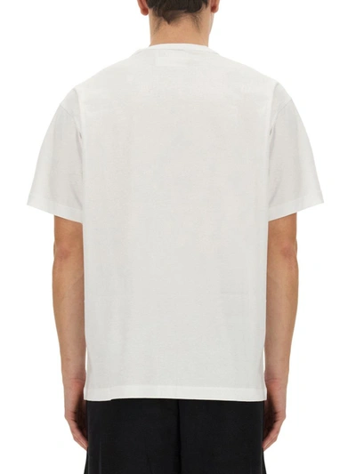 Shop Versace Jeans Couture "v-emblem" T-shirt In White