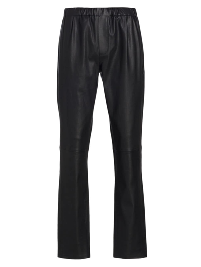 Shop Paige Men's Sinder Leather Pants In Black