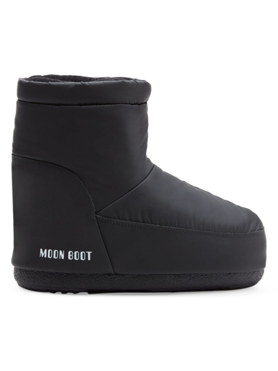 Shop Moon Boot Men's Unisex Icon Low Nolace Rubber Snow Boots In Black