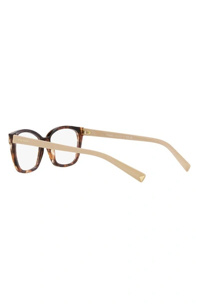 Prada Tortoiseshell-effect Square-frame Glasses In Dark Havana