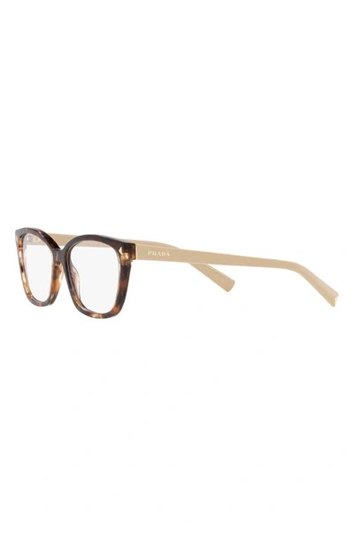 Prada Tortoiseshell-effect Square-frame Glasses In Dark Havana