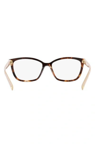 Prada Tortoiseshell-effect Square-frame Glasses In Dark Havana