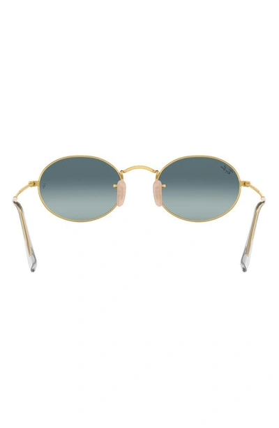 Shop Ray Ban 51mm Gradient Oval Sunglasses In Gold