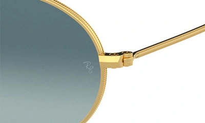 Shop Ray Ban 51mm Gradient Oval Sunglasses In Gold