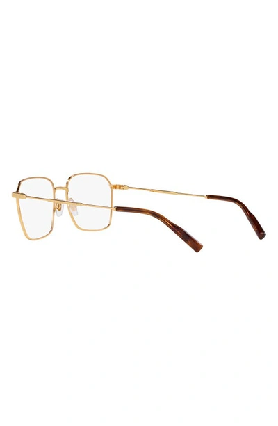 Shop Dolce & Gabbana 55mm Rectangular Glasses In Gold