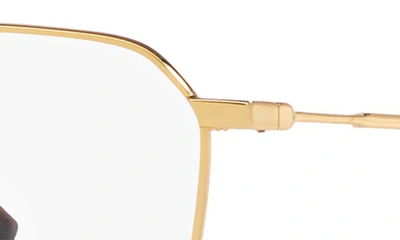 Shop Dolce & Gabbana 55mm Rectangular Glasses In Gold