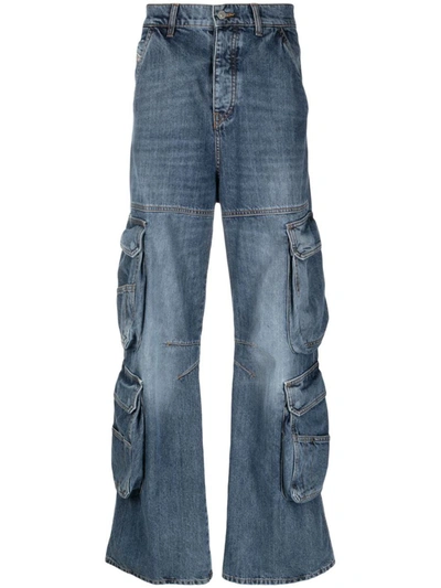 Shop Diesel 1996 D-sire 0nlax Cargo Straight Jeans In Blue