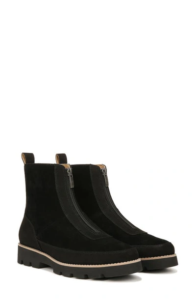 Vionic Estilo Lug Bootie In Black Suede