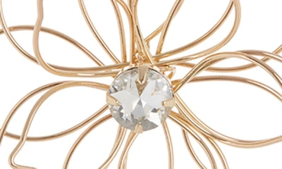 Shop Tasha Crystal Flower Drop Earrings In Gold
