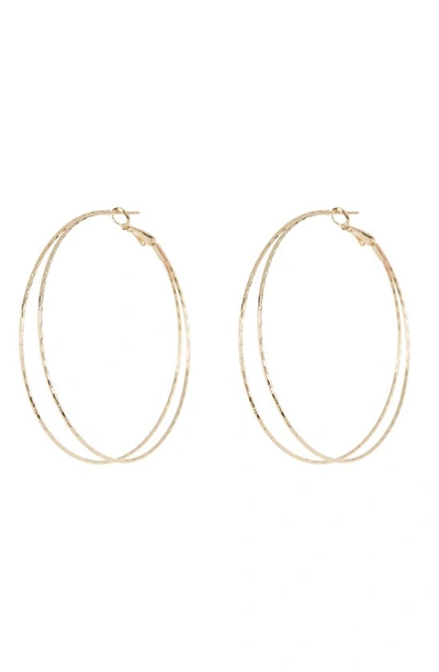 Shop Tasha Double Hoop Earrings In Gold