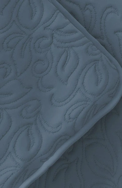 Ienjoy Home 3-piece Floral Stitch Quilt Set In Dusk Blue