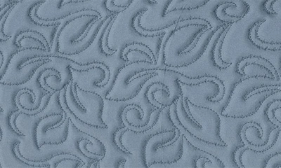 Ienjoy Home 3-piece Floral Stitch Quilt Set In Dusk Blue