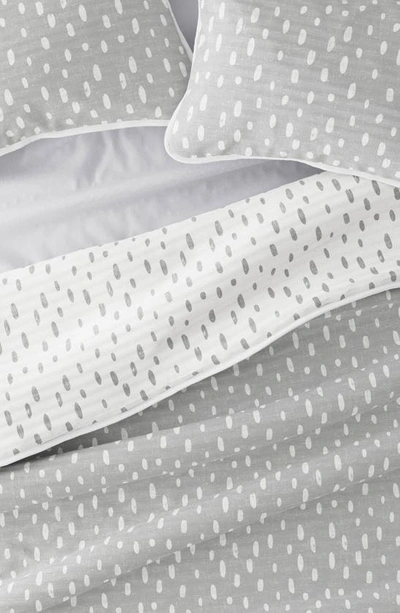 Ienjoy Home All Season Painted Dot King 3-piece Down Alternative Reversible Comforter Set In Light Gray