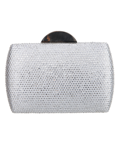 Shop Nina Women's Crystal Minaudiere In Silver Cry