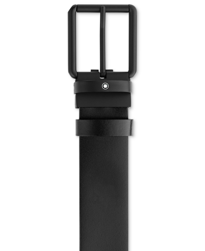 Montblanc Men's Reversible Leather Belt In Black