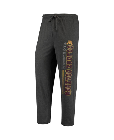Shop Concepts Sport Men's  Heathered Charcoal, Maroon Minnesota Golden Gophers Meter T-shirt And Pants Sle In Heathered Charcoal,maroon