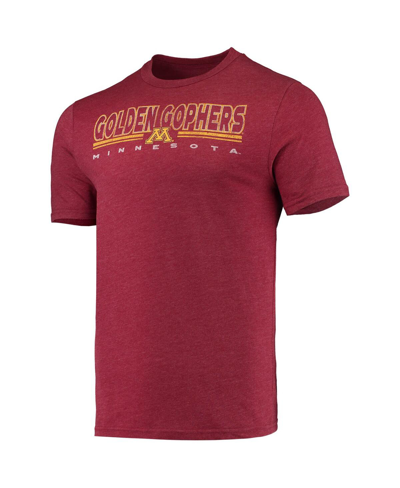 Concepts Sport Men's  Heathered Charcoal, Maroon Minnesota Golden Gophers Meter T-shirt And Pants Sle In Heathered Charcoal,maroon