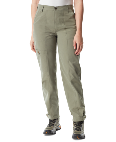 Shop Bass Outdoor Women's High-rise Tapered Snap Pants In Deep Lichen Green