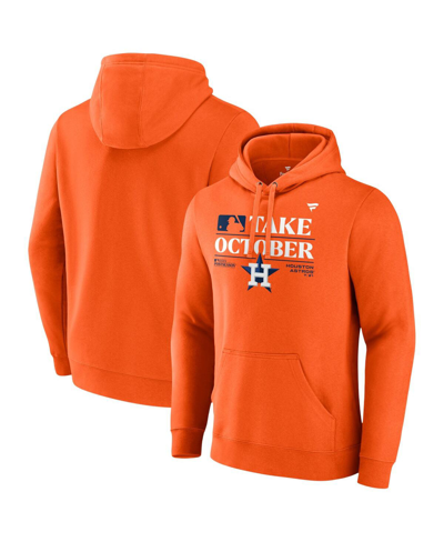 Fanatics Branded  Orange Houston Astros 2023 Postseason Locker Room Pullover Hoodie In Orange