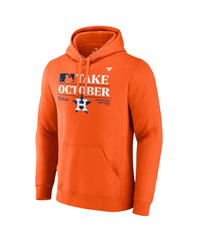Fanatics Branded  Orange Houston Astros 2023 Postseason Locker Room Pullover Hoodie In Orange