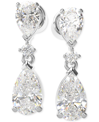 Swarovski Silver-tone 2-pc. Set Mesmera Crystal Drop Earrings & Necklace, 15" + 2" Extender In Silver