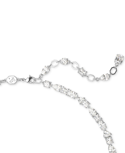 Swarovski Silver-tone 2-pc. Set Mesmera Crystal Drop Earrings & Necklace, 15" + 2" Extender In Silver