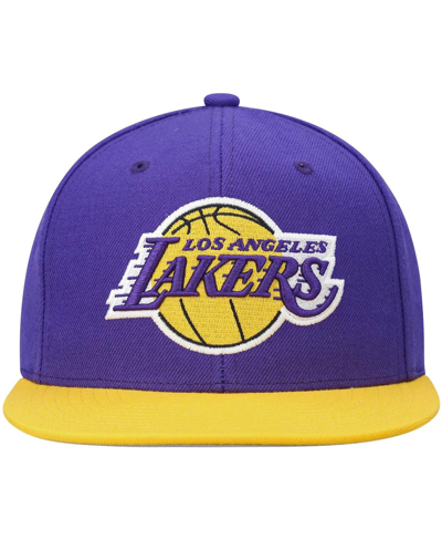 Mitchell & Ness Men's  Purple And Gold Los Angeles Lakers Team Two-tone 2.0 Snapback Hat In Purple,gold