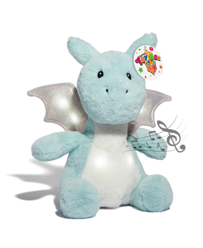 Geoffrey's Toy Box Led Light-up Dragon Plush Stuffed Animal, Created For Macy's In Light,pastel Green