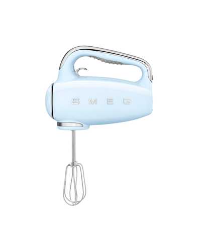 Smeg Logo-plaque Stainless Steel Electric Beater In Pastel Blue