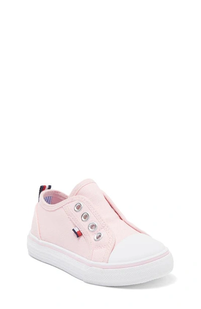 Shop Tommy Hilfiger Kids' Core Laceless Sneakers In Light Pink