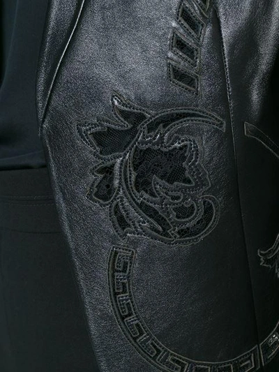 Shop Versace Lace Detail Blazer