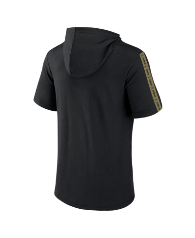 Shop Fanatics Men's  Black Lafc Definitive Victory Short-sleeved Pullover Hoodie