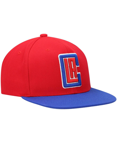 Mitchell & Ness Men's  Red And Royal La Clippers Team Two-tone 2.0 Snapback Hat In Red,royal