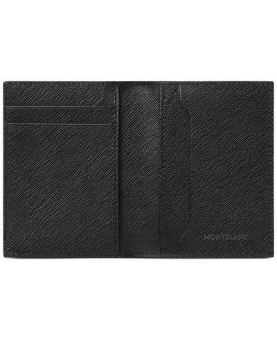 Shop Montblanc Sartorial Leather Card Holder In Black