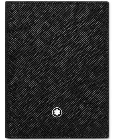 Shop Montblanc Sartorial Leather Card Holder In Black