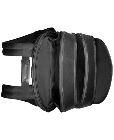 Montblanc Sartorial Medium Cross-grain Leather Backpack In Black