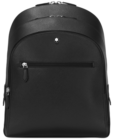 Shop Montblanc Sartorial Medium Leather Backpack In Black