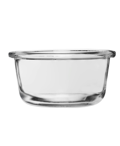 Anchor Hocking Glass 1 Cup Round Food Storage With Truelock Locking Lid Value Pack, 4-piece Set In Clear Glass,mineral Blue Lid