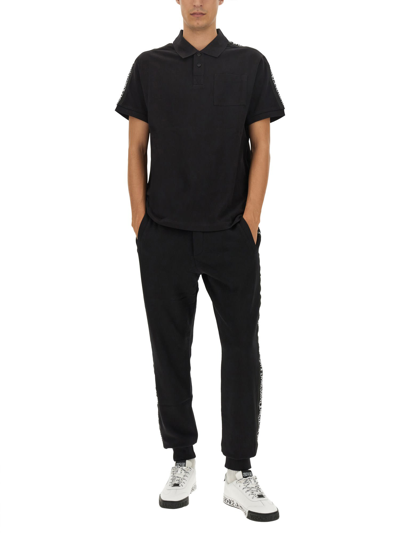 Shop Versace Jeans Couture Jogging Pants In Nero