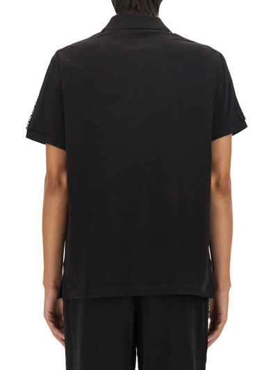 Shop Versace Jeans Couture Regular Fit Polo Shirt In Nero