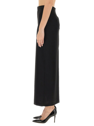 Shop Lanvin Long Skirt In Nero