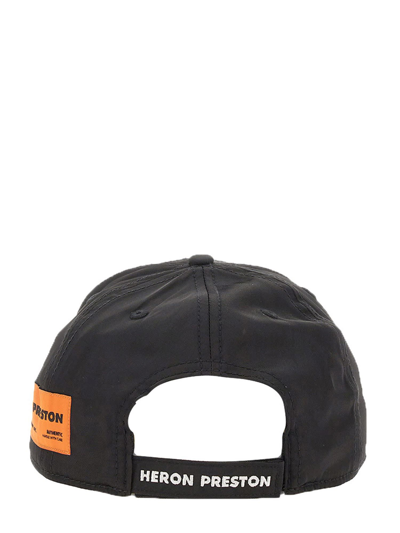 Shop Heron Preston Hat With Hpny Embroidery In Nero