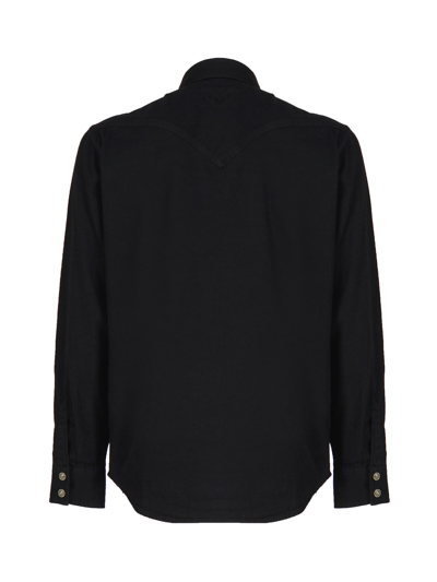 Shop Versace Jeans Couture Cotton Shirt With Studs In Black Black