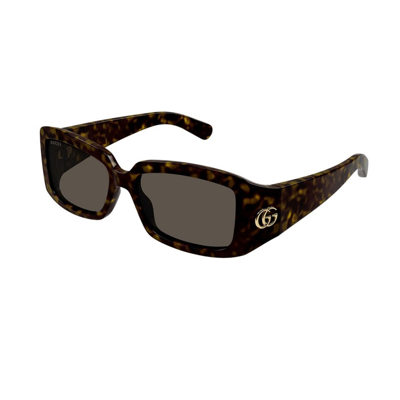 Shop Gucci Gg1403s 002 Sunglasses In Marrone