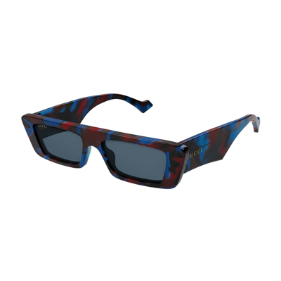 Shop Gucci Gg1331s 007 Sunglasses In Blu