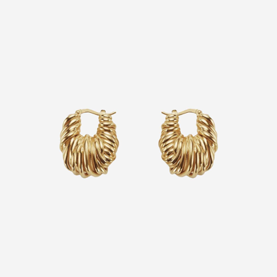 Shop Bottega Veneta Knot Earrings In Golden