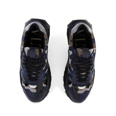 Shop Valentino Garavani Bounce Sneakers In Blue