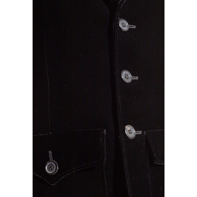 Shop Saint Laurent Velvet Blazer In Black