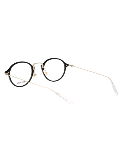 Shop Montblanc Mb0297o Glasses In 001 Black Gold Transparent