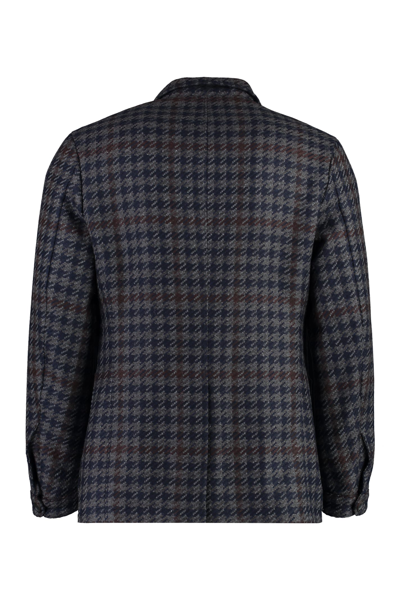 Canali Wool-cashmere Blend Two-button Blazer In Grey